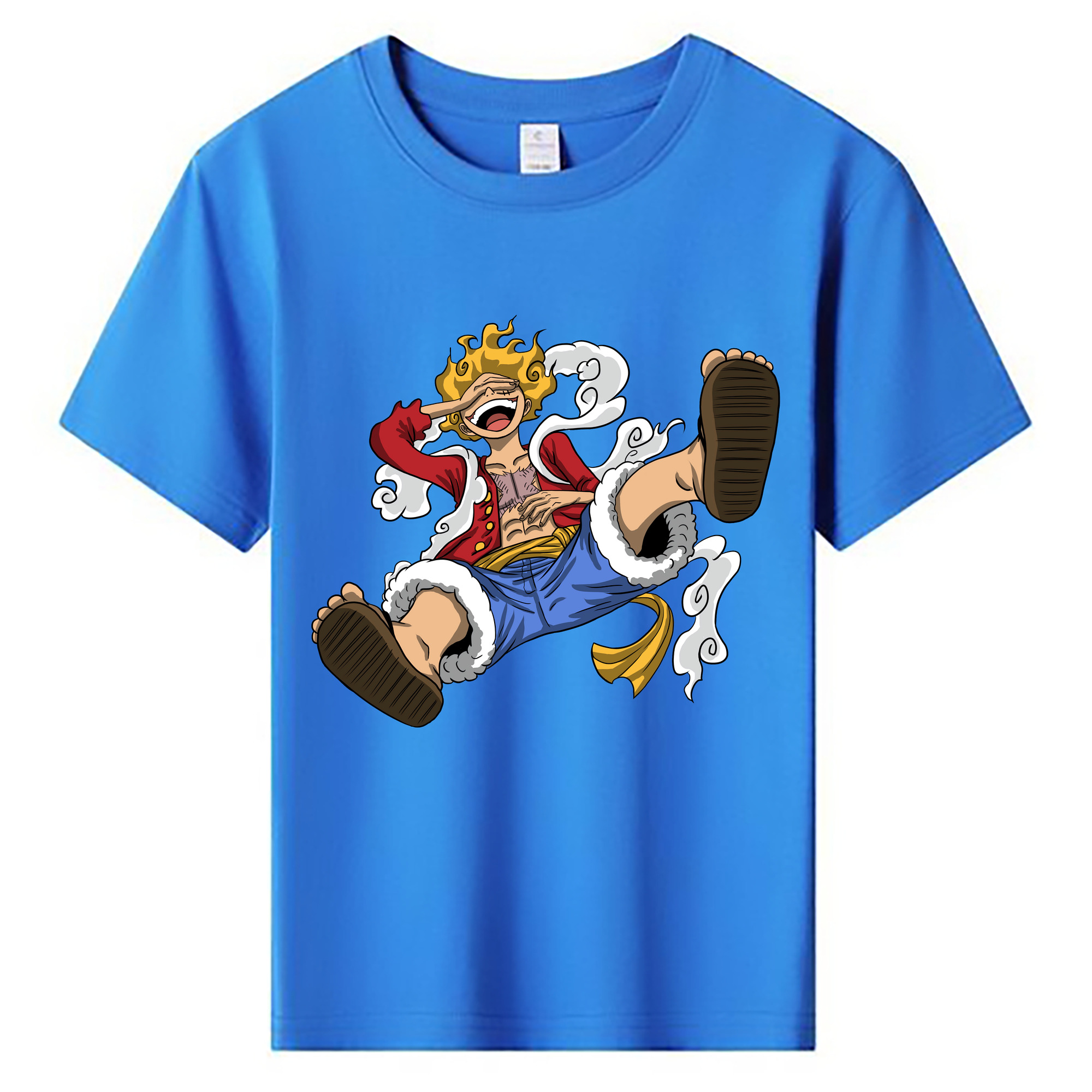 ワンピース モンキー・D・ルフィ ONE PIECE Monkey D. Luffy 綿100％キッズTシャツ（フロントプリント）